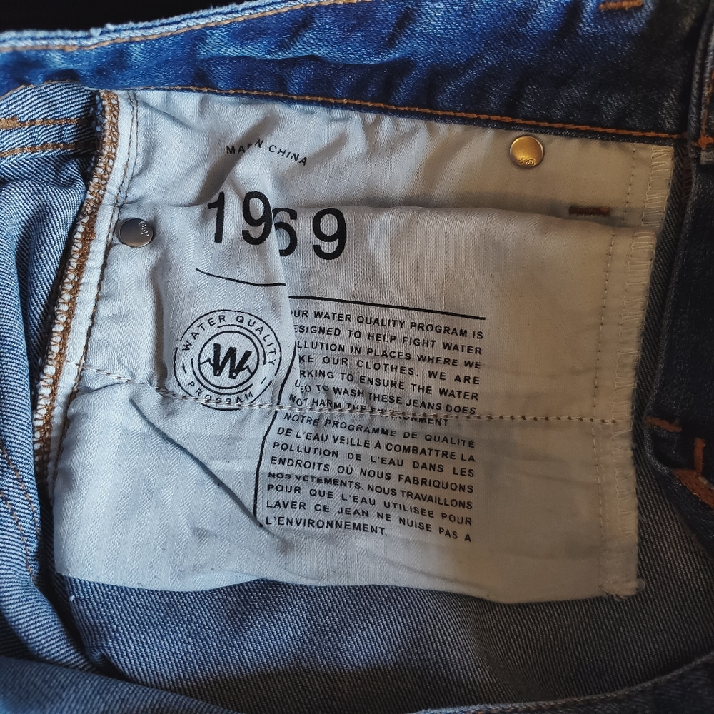 Blue Patchwork Jeans - Like New - Picture 7 of 11